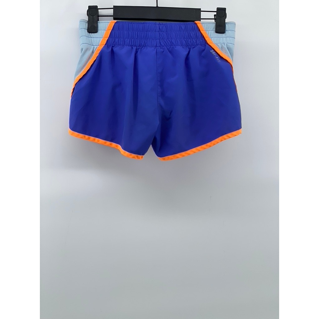 NIKE Women’s Blue-Orange Elastic Waist Dri-Fit Running Shorts SZ XS