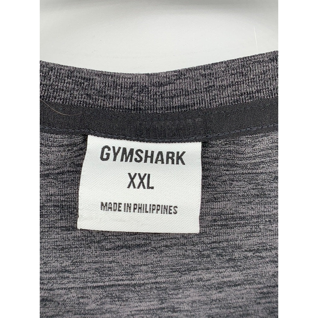 GYMSHARK Men's Charcoal Gray Crewneck Arrival Long Sleeve T-Shirt SZ 2XL