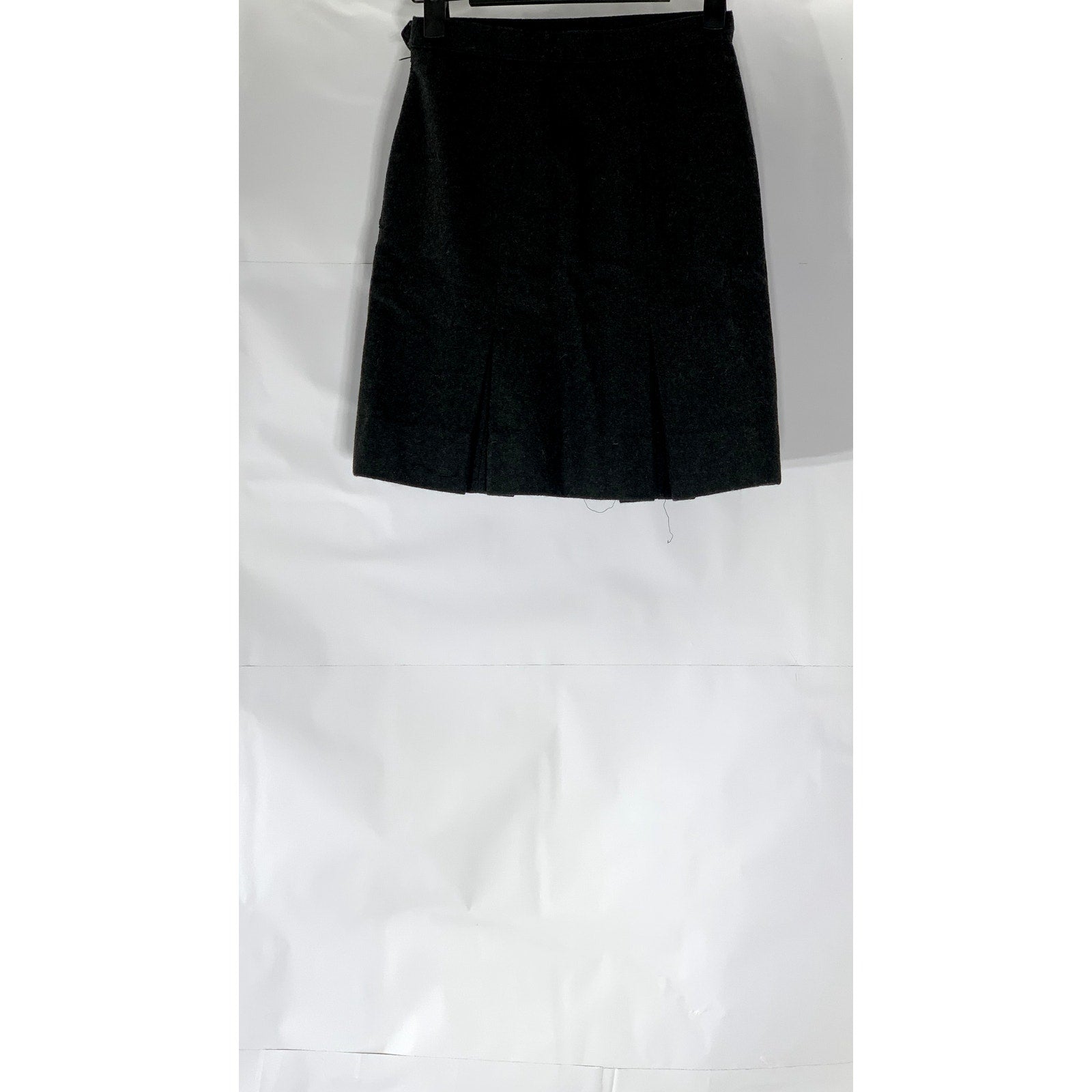 UNBRANDED Women's Vintage Dark Gray Wool-Blend Prep Core Mini Skirt SZ S