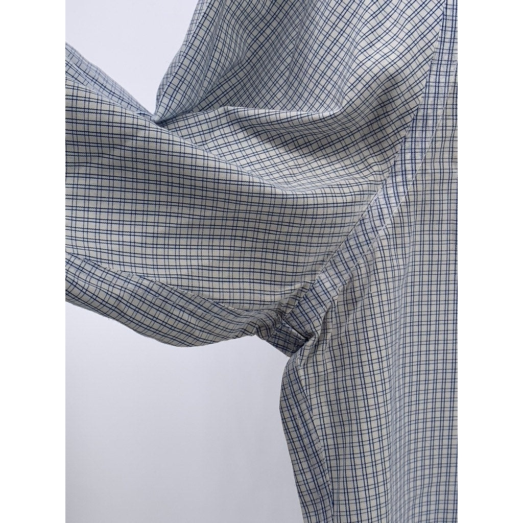 CHARLES TYRWHITT Men's Blue Gingham Slim-Fit Button-Up Shirt SZ 16.5