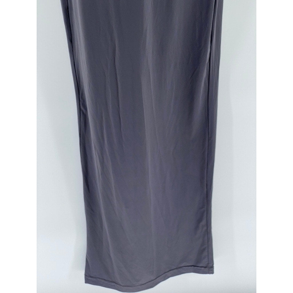 SHEIN Women's Dark Gray V-neck Spaghetti Strap Maxi Dress SZ 2