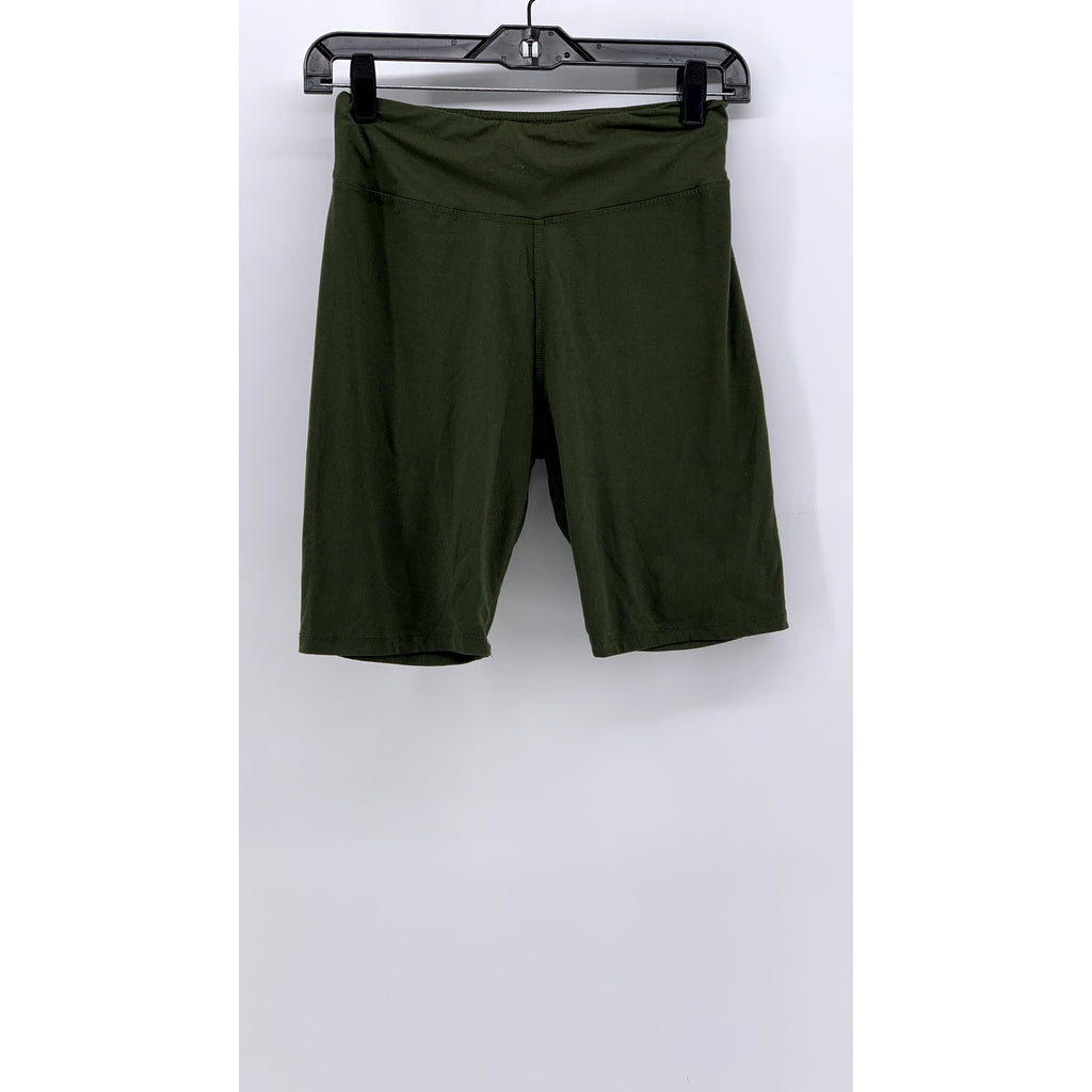 ALWAYS Women's Olive Green Solid Casual Biker Shorts SZ OS