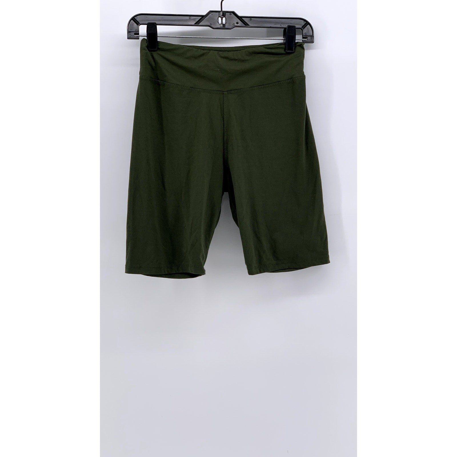 ALWAYS Women's Olive Green Solid Casual Biker Shorts SZ OS