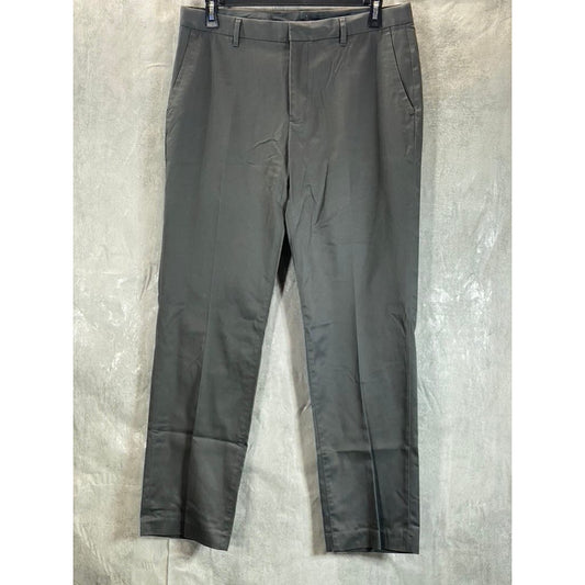 BONOBOS Men's Grey Friday Straight Leg Flat Front Dress Pants SZ 35X32