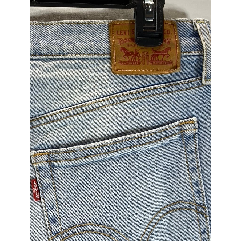 LEVI'S Women's Light Blue Denim Five-Pocket Button-Fly Skinny Jeans SZ 30