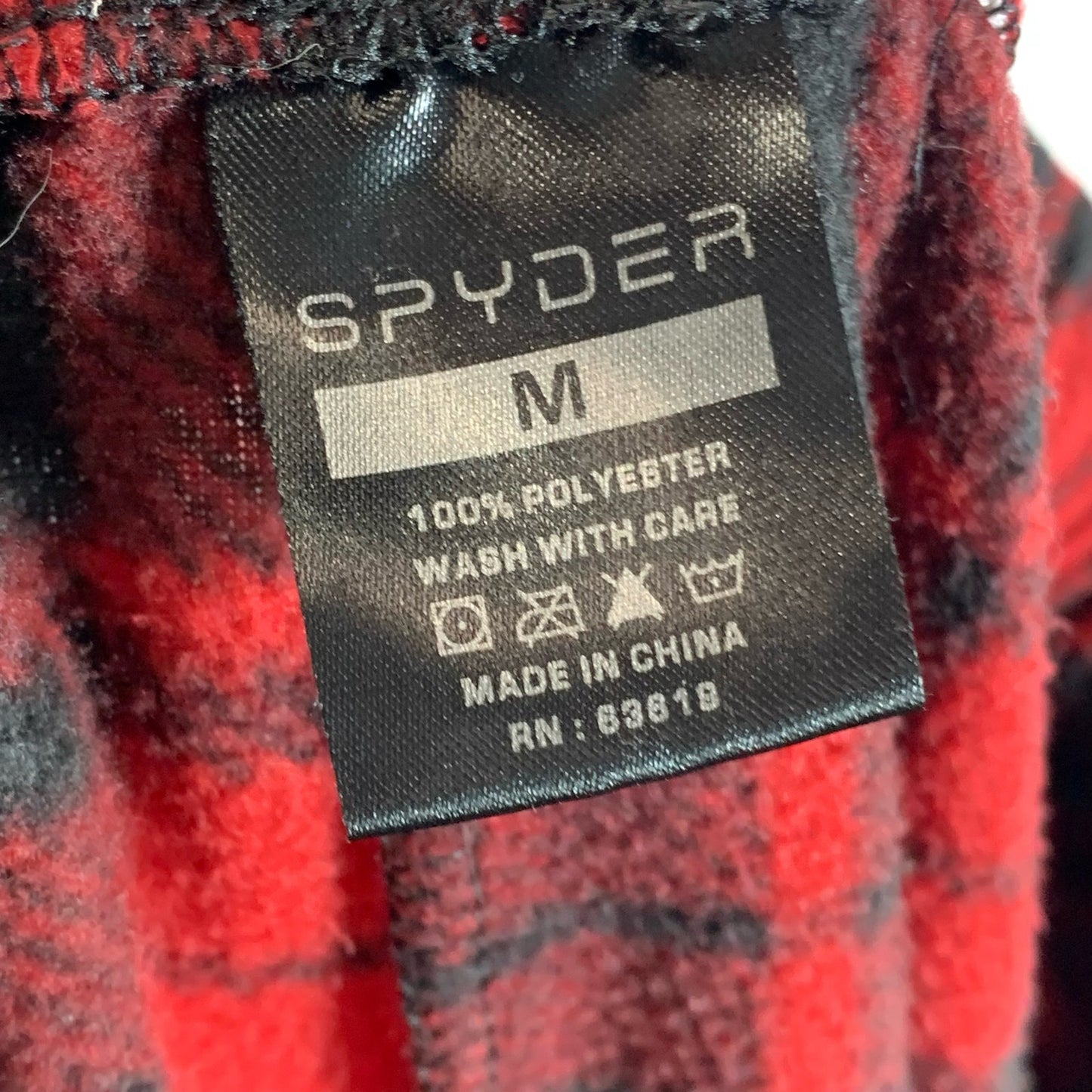 SPYDER Men's Black/Red Plaid Drawstring Relaxed-Fit Pull-On Pajama Pants SZ M