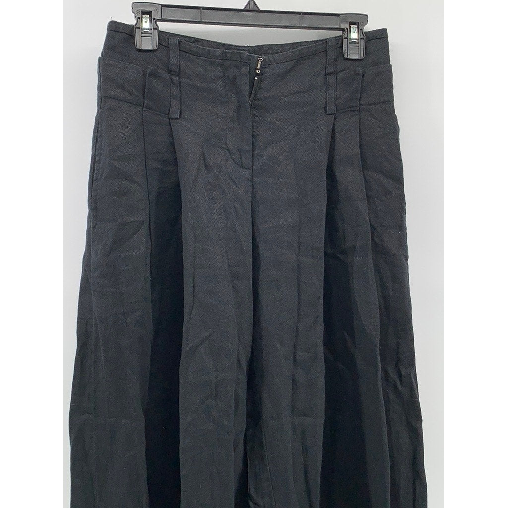 EIN POSTMODERN Women’s Black Wide-Leg Pleated Pants SZ 34