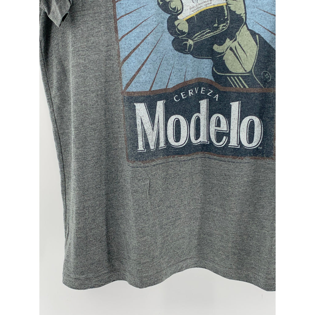 OLD NAVY Men's Heather Gray Modelo Graphic Crewneck Short Sleeve T-Shirt SZ L
