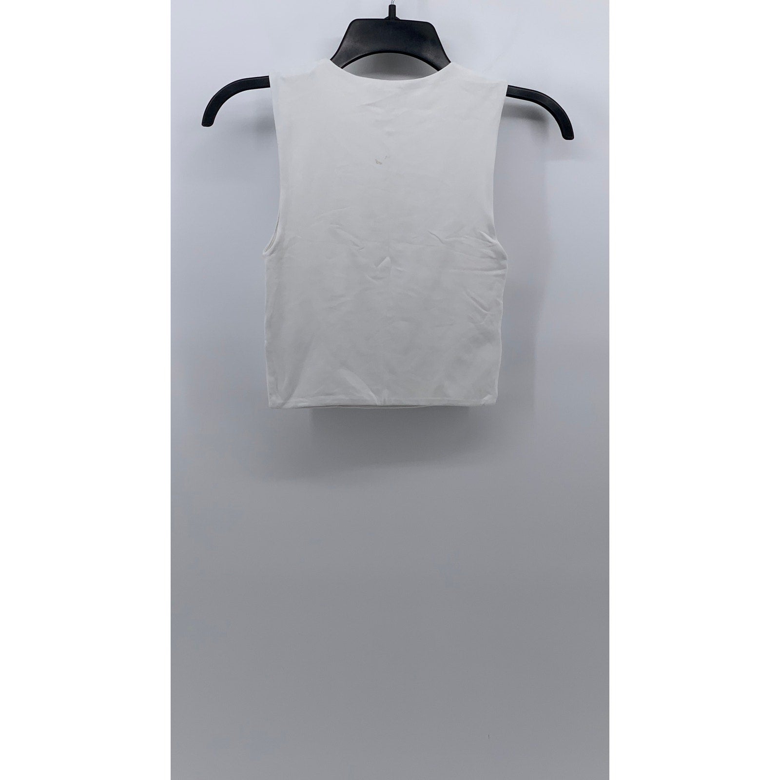 BABATON Women's White Pullover Crewneck Sleeveless Solid Crop Top SZ XS