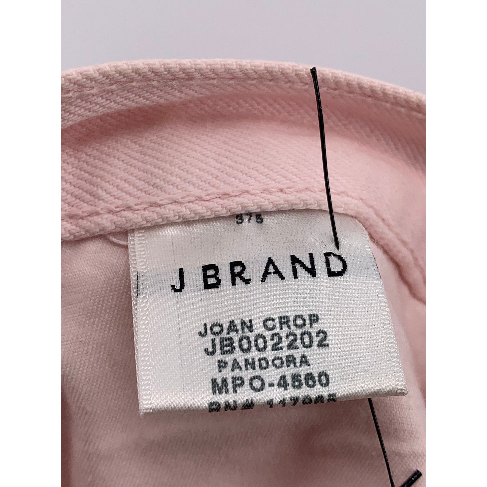 J BRAND Women’s Light Pink High Rose Straight-Leg Joan Cropped Pants SZ 28