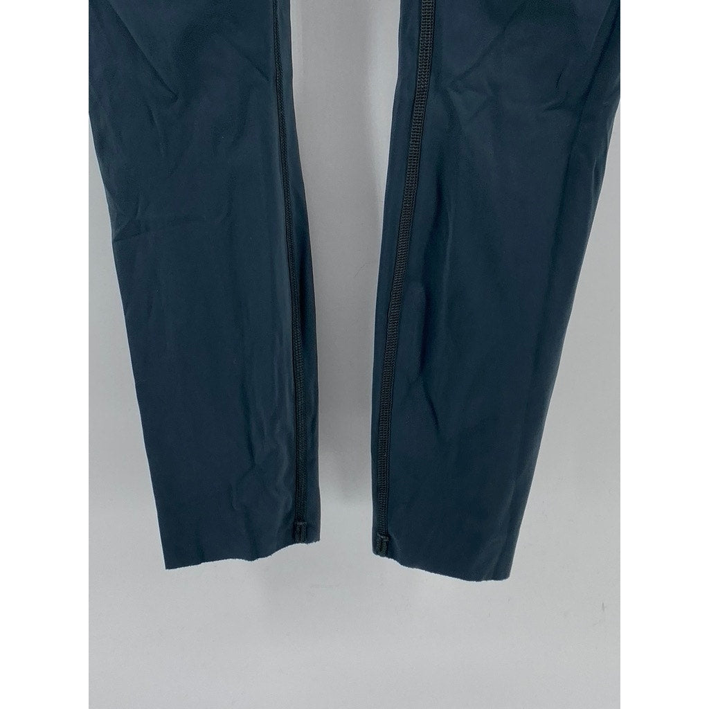 LULULEMON Women's Dark Blue Pull-On Stretch Cut-Off Cropped Leggings SZ 4