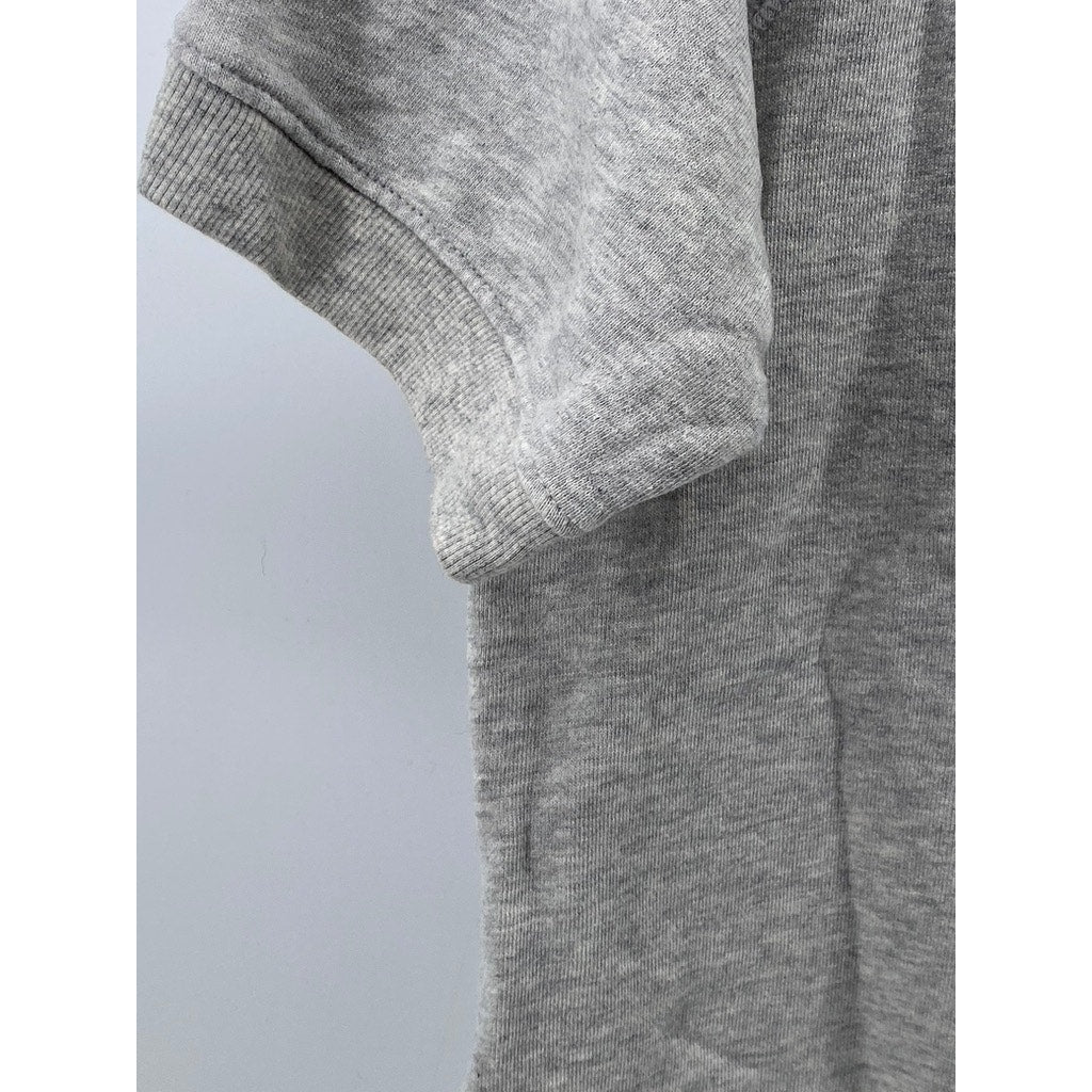 STUDIO COLLECTION BY DAVID LERNER Women's Gray Smiley Short Sleeve Top SZ M