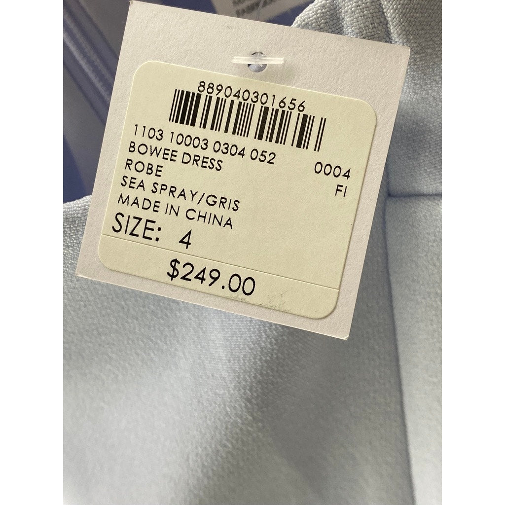 CLUB MONACO Women’s Light Blue Bowee Halter Sleeveless A-Line Mink Dress SZ 4