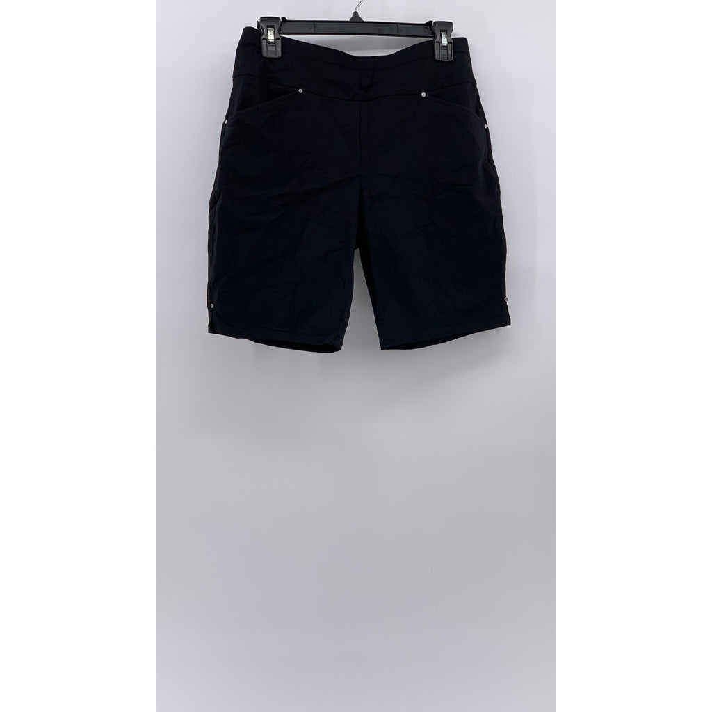 INC INTERNATIONAL CONCEPTS Women's Black Solid Regular-Fit Mid-Rise Shorts SZ 2