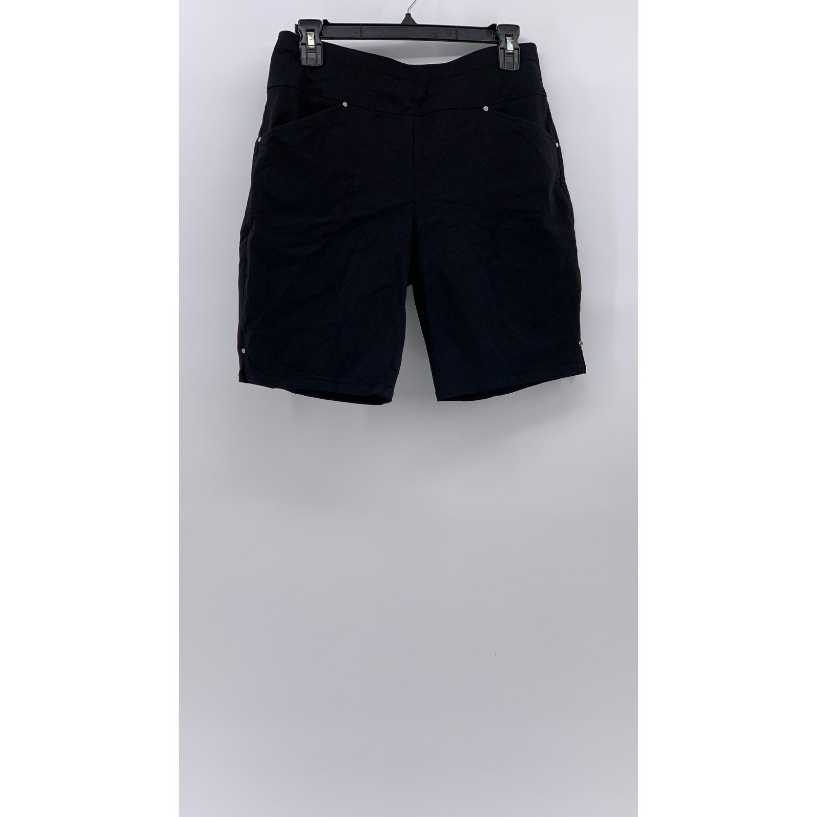 INC INTERNATIONAL CONCEPTS Women's Black Solid Regular-Fit Mid-Rise Shorts SZ 2