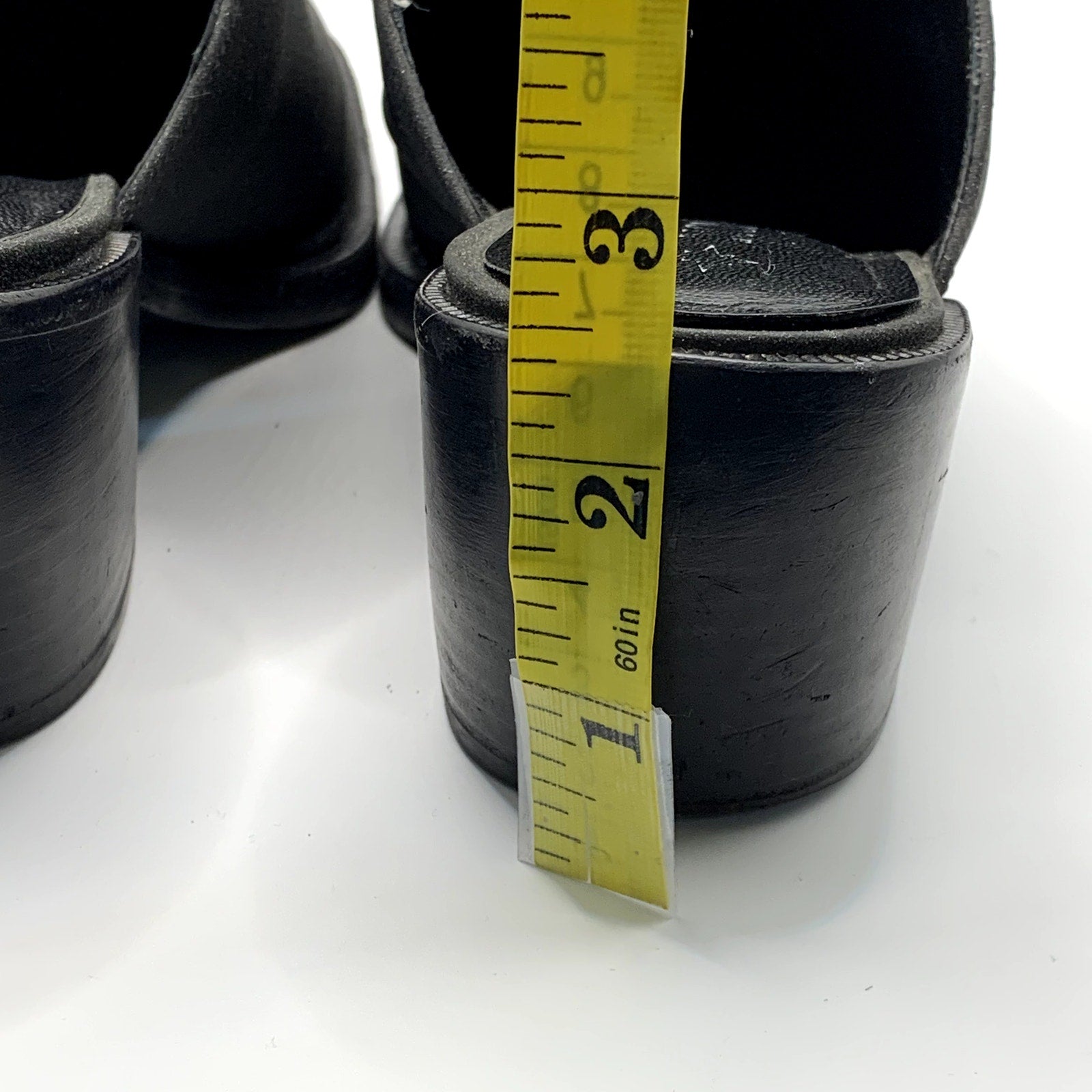 NODALETO Women's Black Shimmer Bulla Square-Toe Block-Heel Mules SZ 7