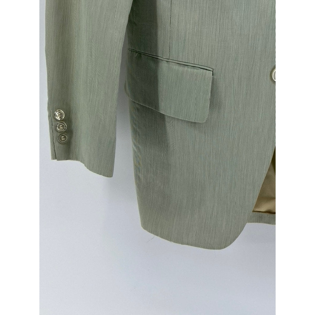 VAUGHN AT SATHER GATE Men's Vintage Green Two-Button Blazer SZ S