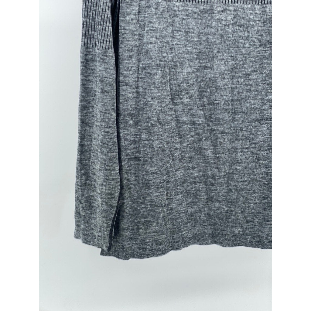 ASICS Men's Gray Crewneck Race Seamless Long Sleeve Active T-Shirt SZ L