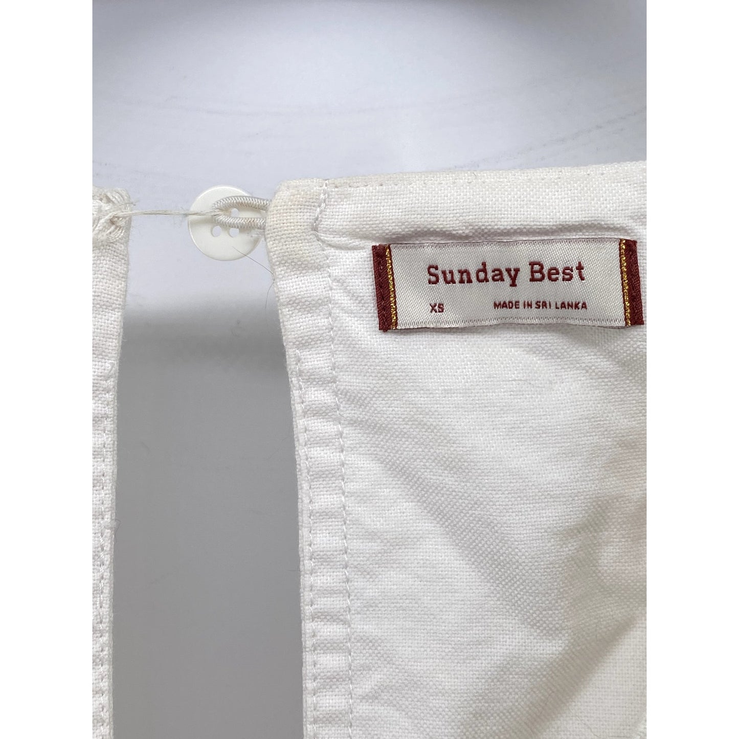 SUNDAY BEST Women's White Solid V-Neck Elbow Bell Sleeve A-Line Mini Dress SZ XS