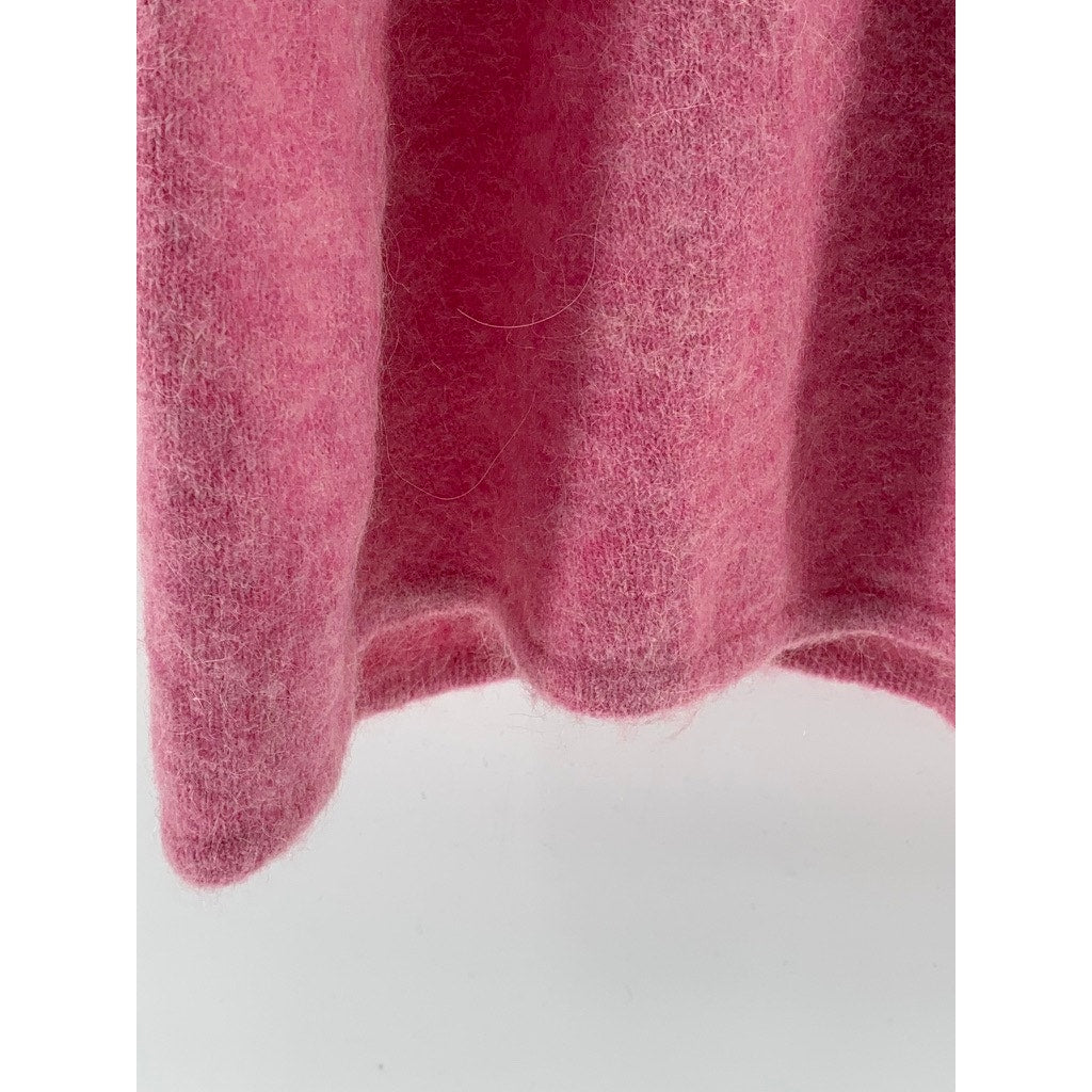 ZARA Women's Pink V-Neck Alpaca-Wool Blend Embellished A-Line Mini Dress SZ L