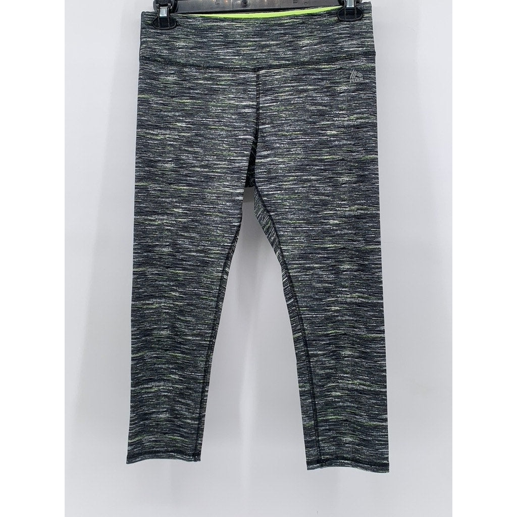 RBX Live Life Active Women's Black Printed High Rise Capri Pants SZ L