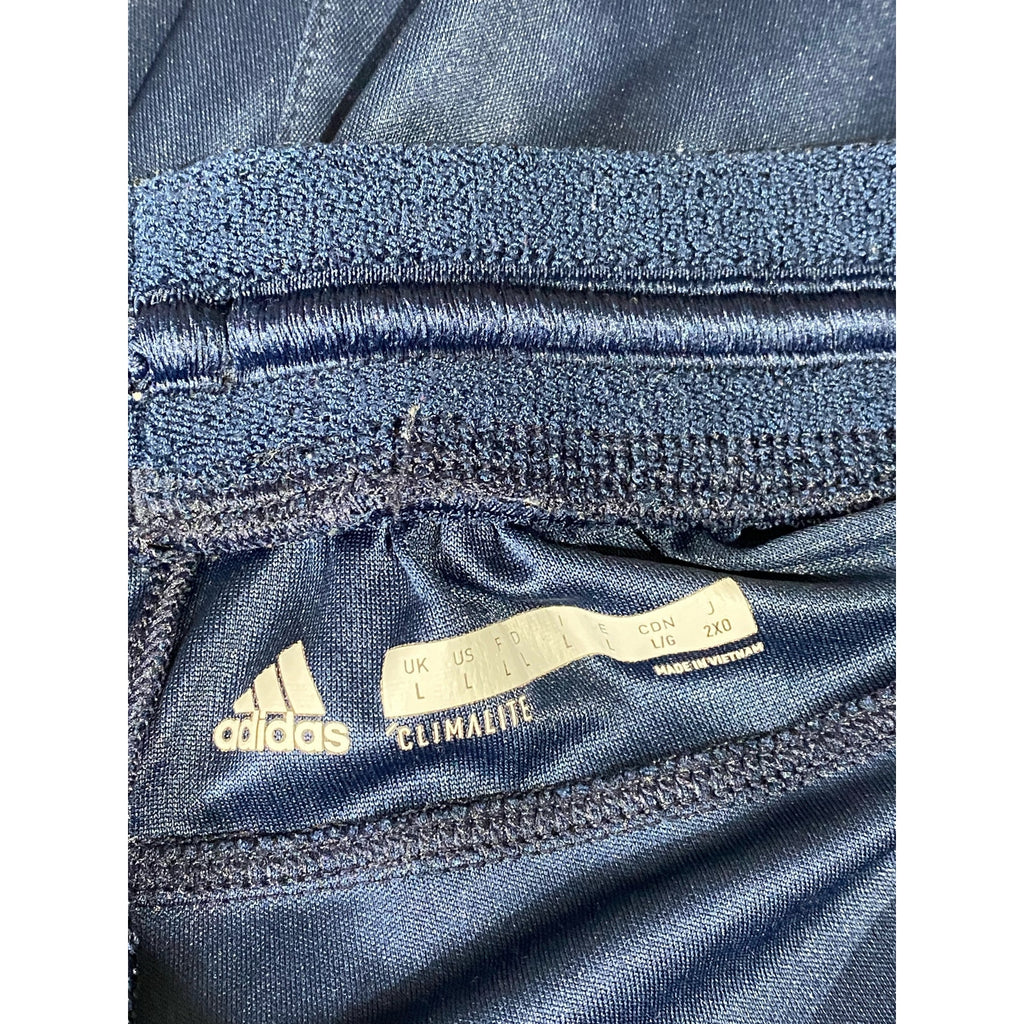 ADIDAS Men's Navy/White Climalite Three-Stripe Pull-On Active Shorts SZ L