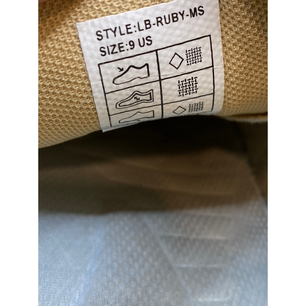 LUCKY BRAND Men's Tan-Beige Classic Lace-Up Round-Toe Ruby Sneakers SZ 9