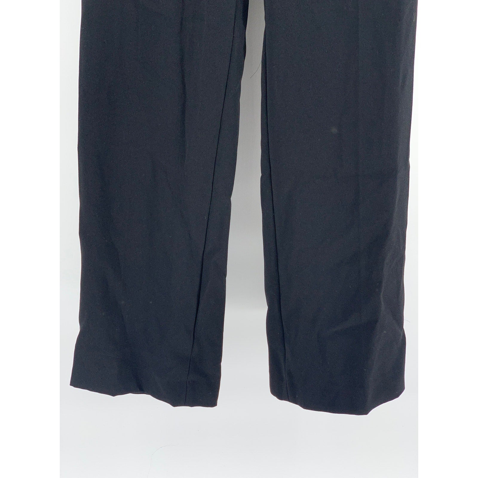 ZARA Women's Black Solid Straight-Leg High-Rise Flat Front Pants SZ S