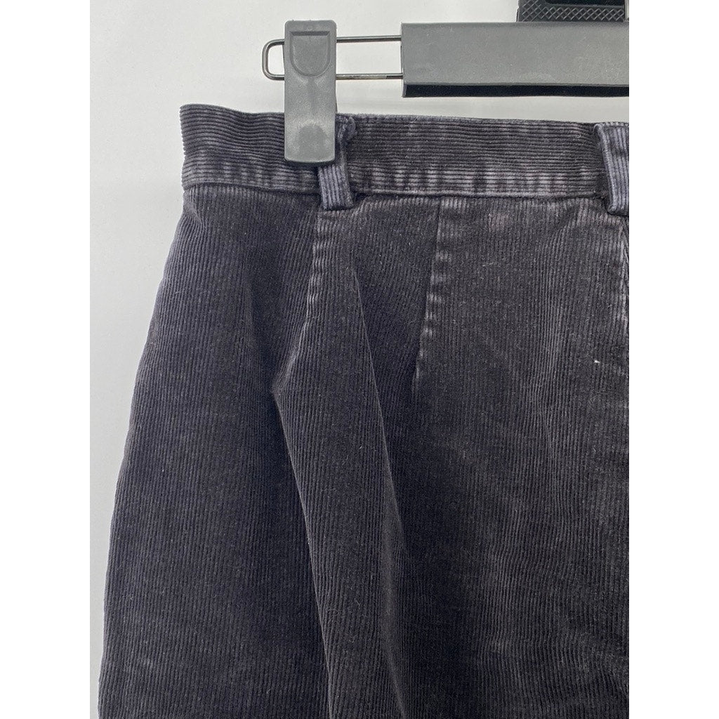 RAFAELLA Women's Black Straight-Leg Regular-Fit Corduroy Pant SZ 6