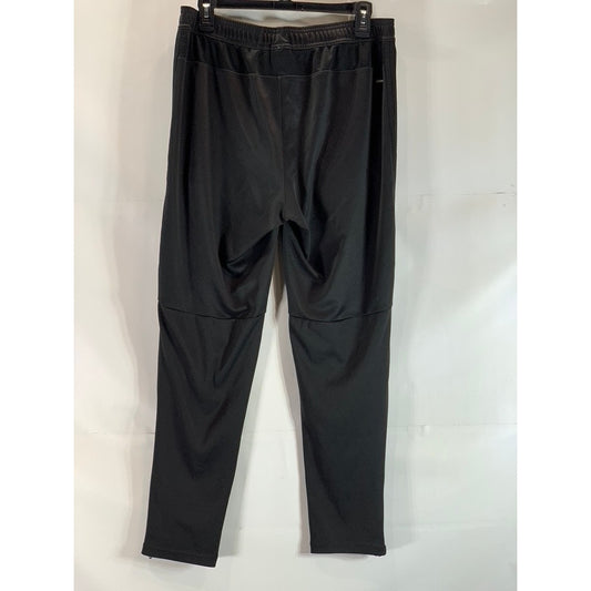 ADIDAS Men's Black Elastic Waist Pull-On Training Tapered Jogger Pants SZ L