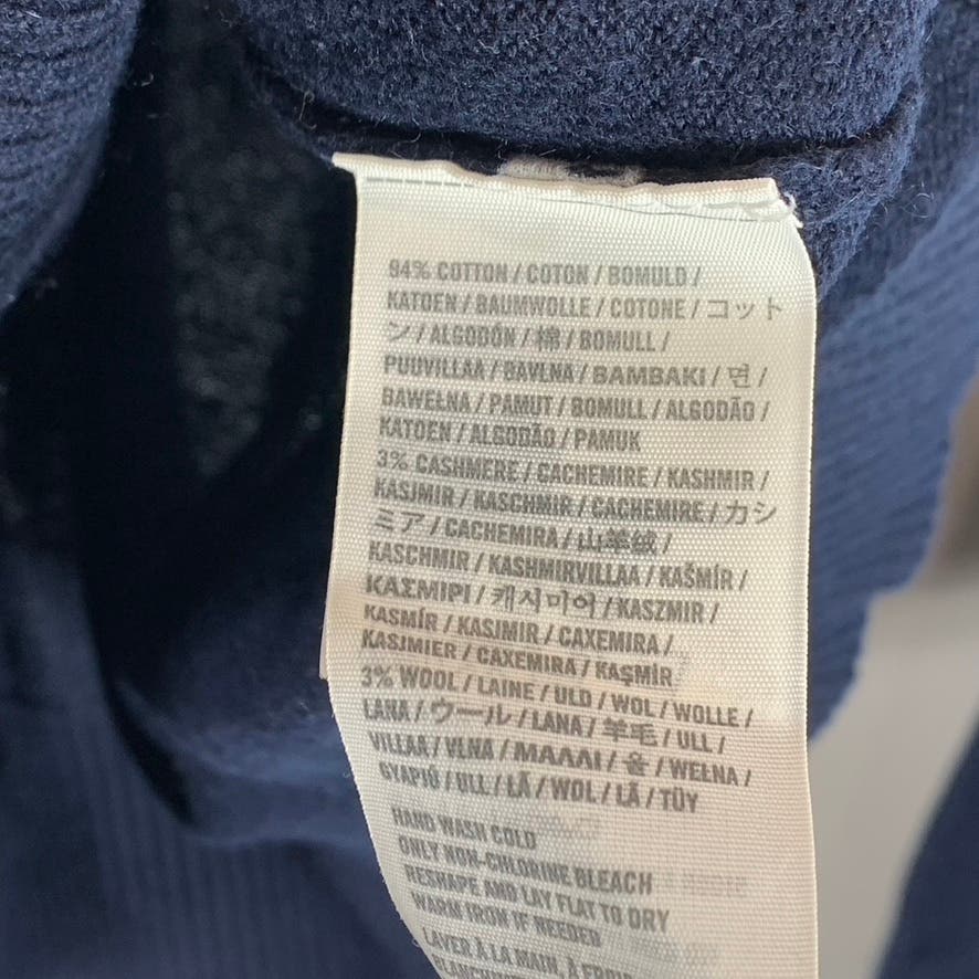 ABERCROMBIE & FITCH Men's Navy V Neck Wool/Cashmere Blend Pullover SZ L