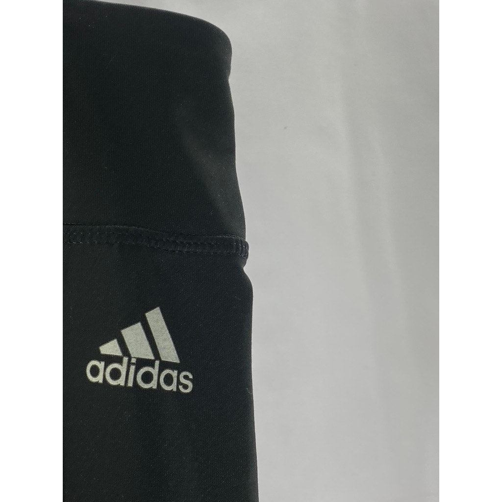 ADIDAS Women's Black Solid Climalite Stretch Leggings SZ L