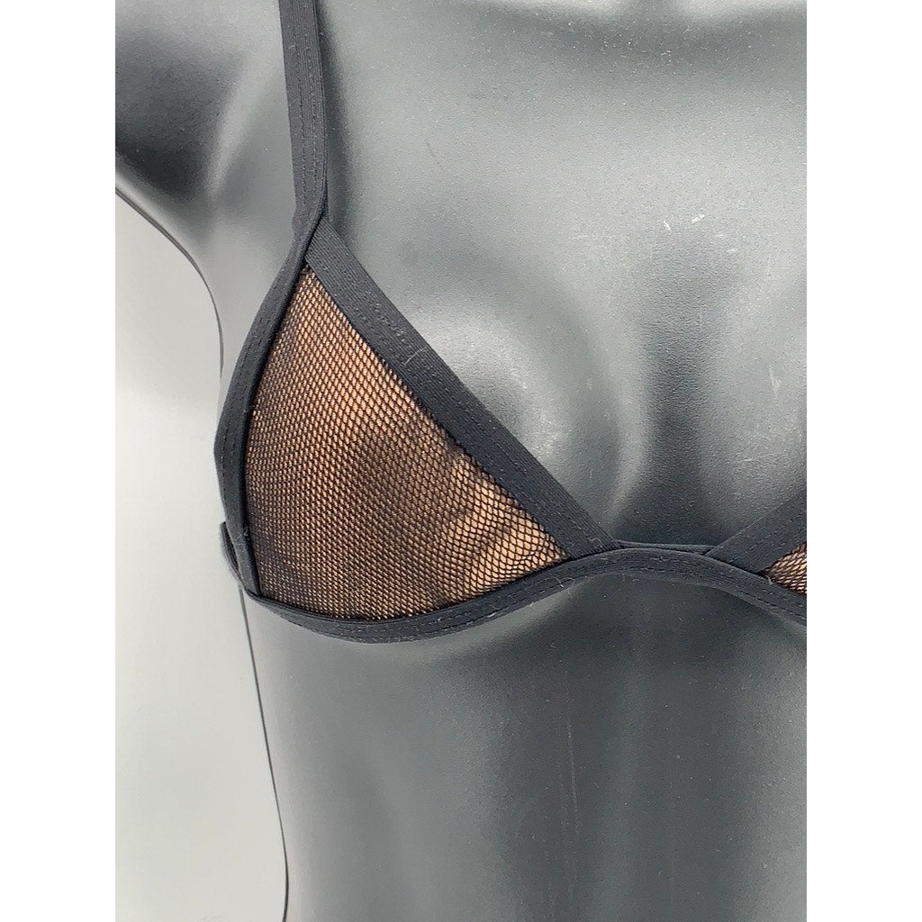 UNBRANDED Women's Black Mesh Lightweight Bra SZ XS