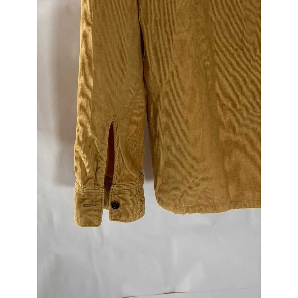 OUTERKNOWN Men's Tan Townes Corduroy Button-Up Long Sleeve Shirt SZ M