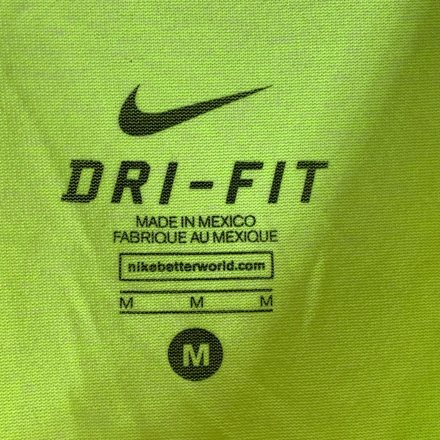 NIKE Men's Neon Green Dri-Fit Crewneck Short Sleeve Active T-Shirt SZ M