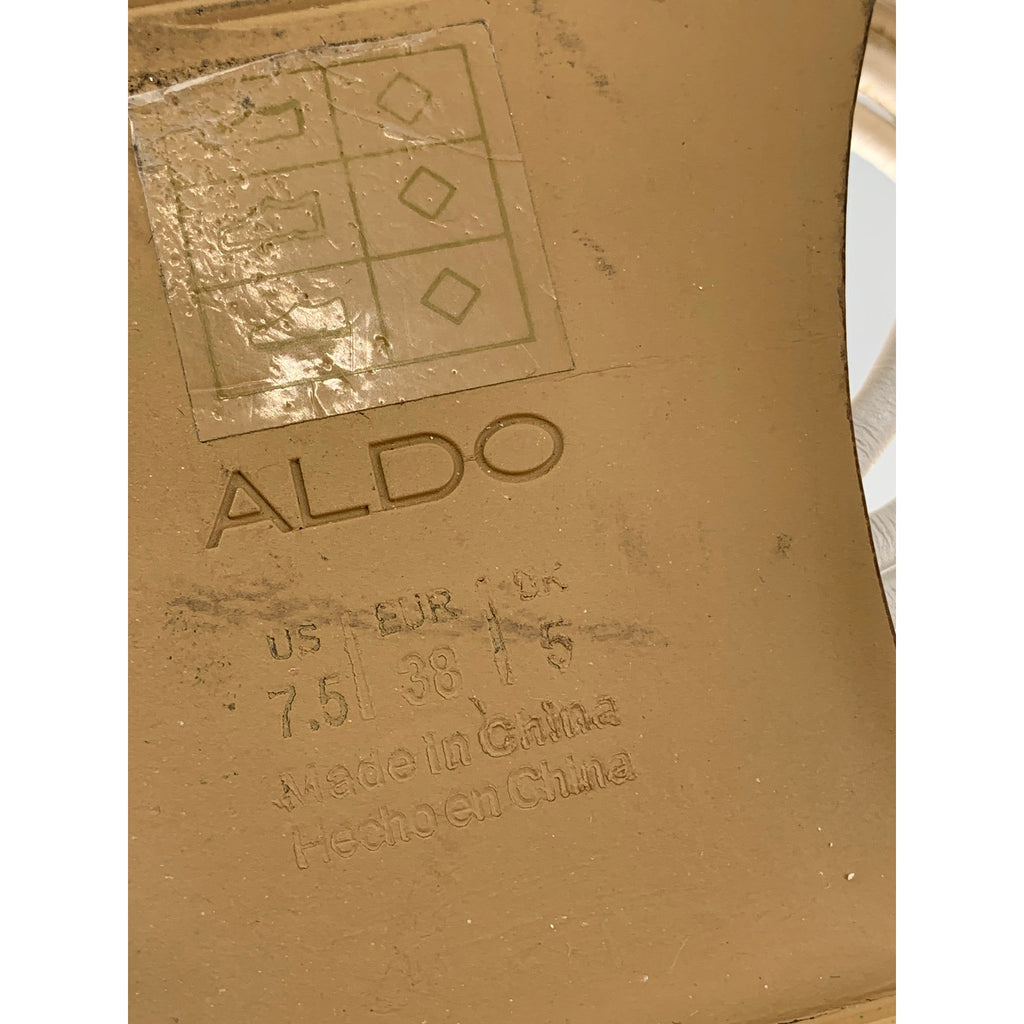 ALDO Women's White Slip-On Thong Sandals SZ 7.5