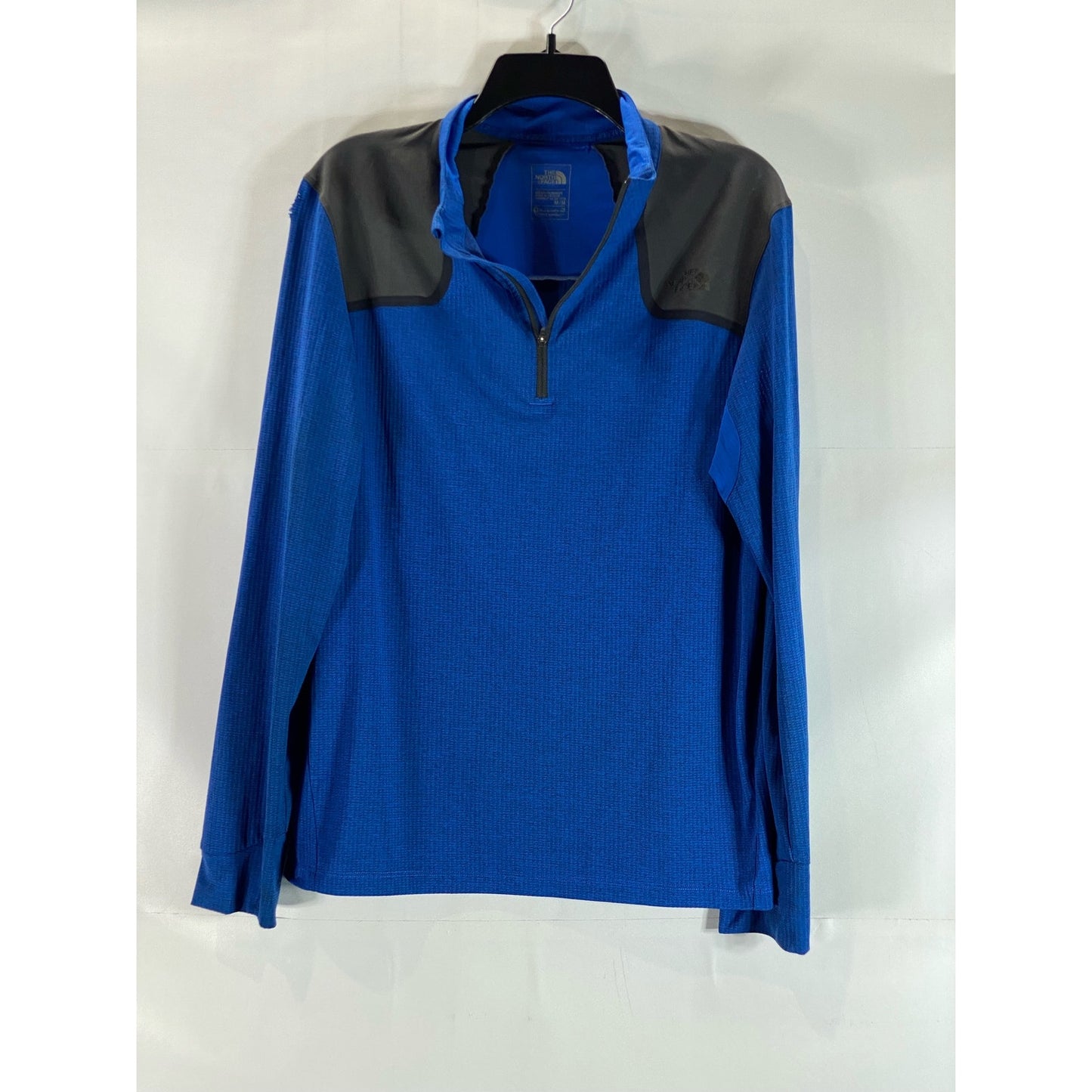 THE NORTH FACE Men's Blue/Black FlashDry Quarter-Zip Stand Collar Sweater SZ M