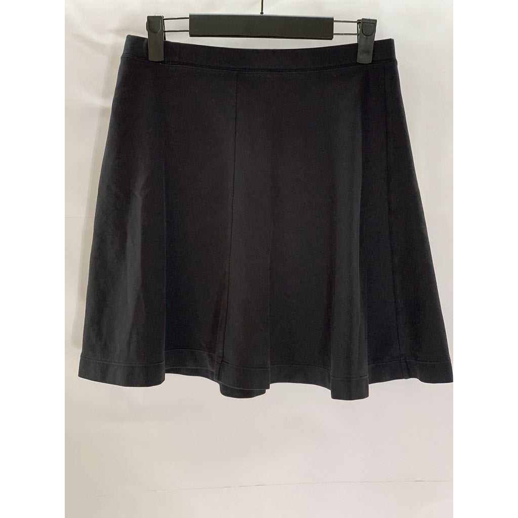 UNIQLO Women's Black Solid Pull-On A-Line Mini Skirt SZ M
