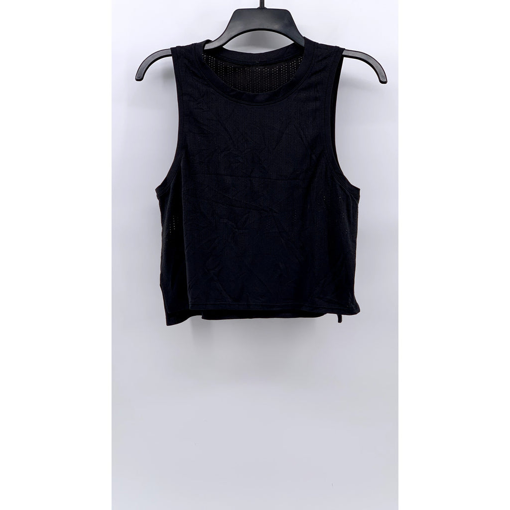 LULULEMON Women's Black Perforated Active Tank Top SZ 2