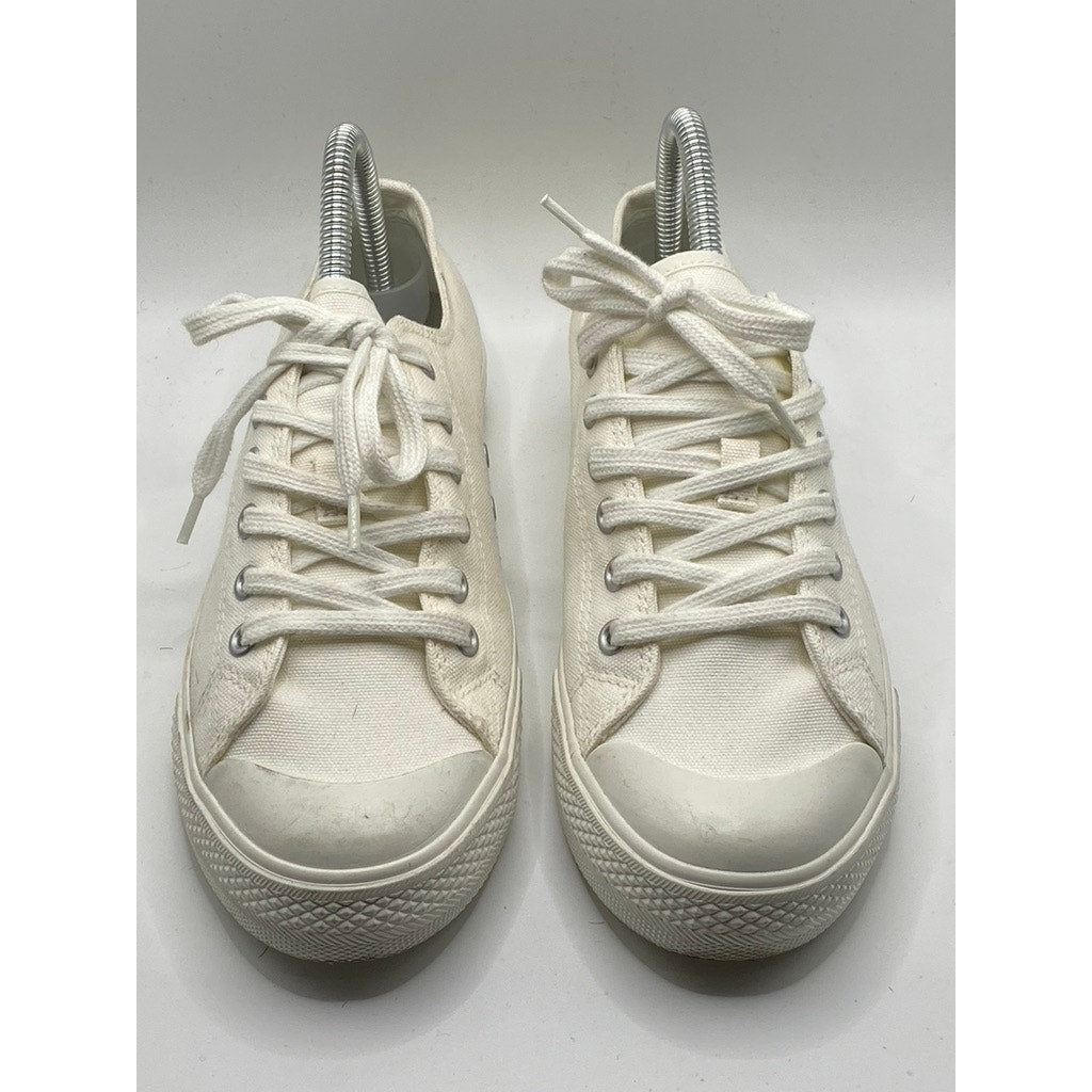 MUJI Women's Off-White Organic Cotton Water-Repellent Casual Sneakers SZ 7