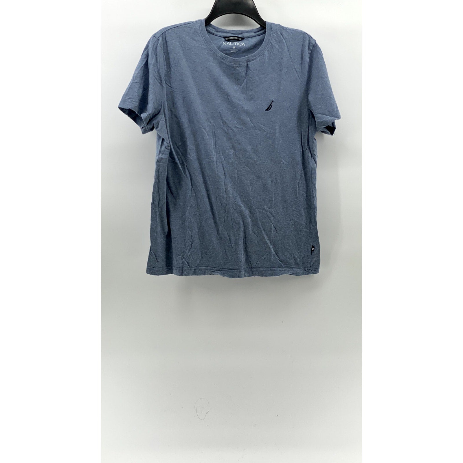 NAUTICA Men's Blue Heathered Crewneck Short Sleeve Casual T-Shirt SZ M