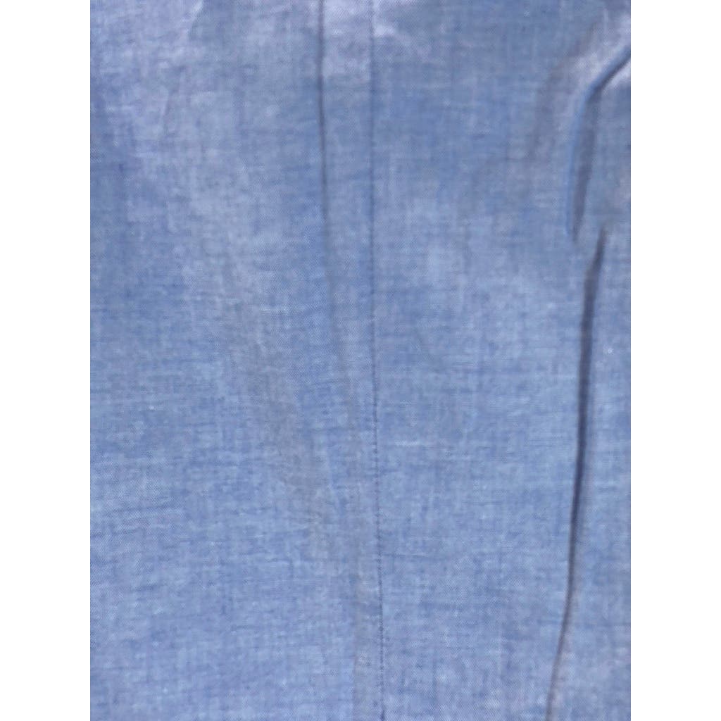 TOMMY HILFIGER Men's Blue Chambray Two-Button Blazer SZ 38R