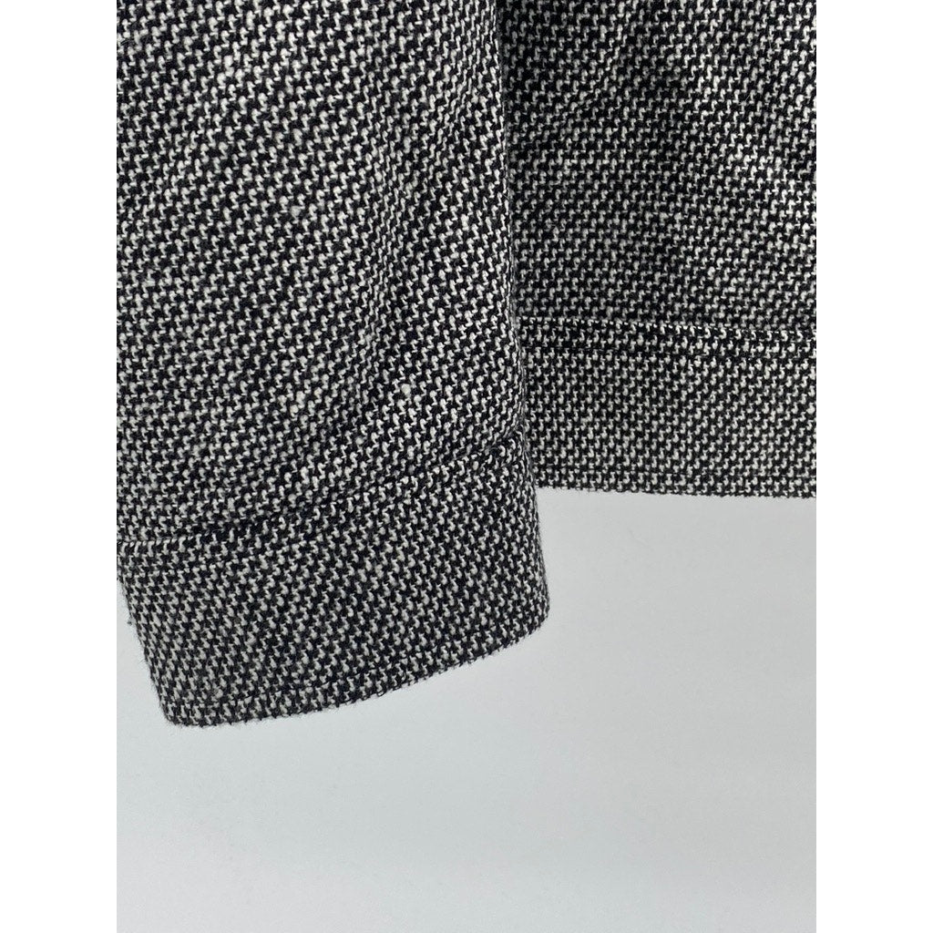 ASOS DESIGN Men's Gray Wool Look Textured Harrington Zip-Up Collared Jacket SZ S