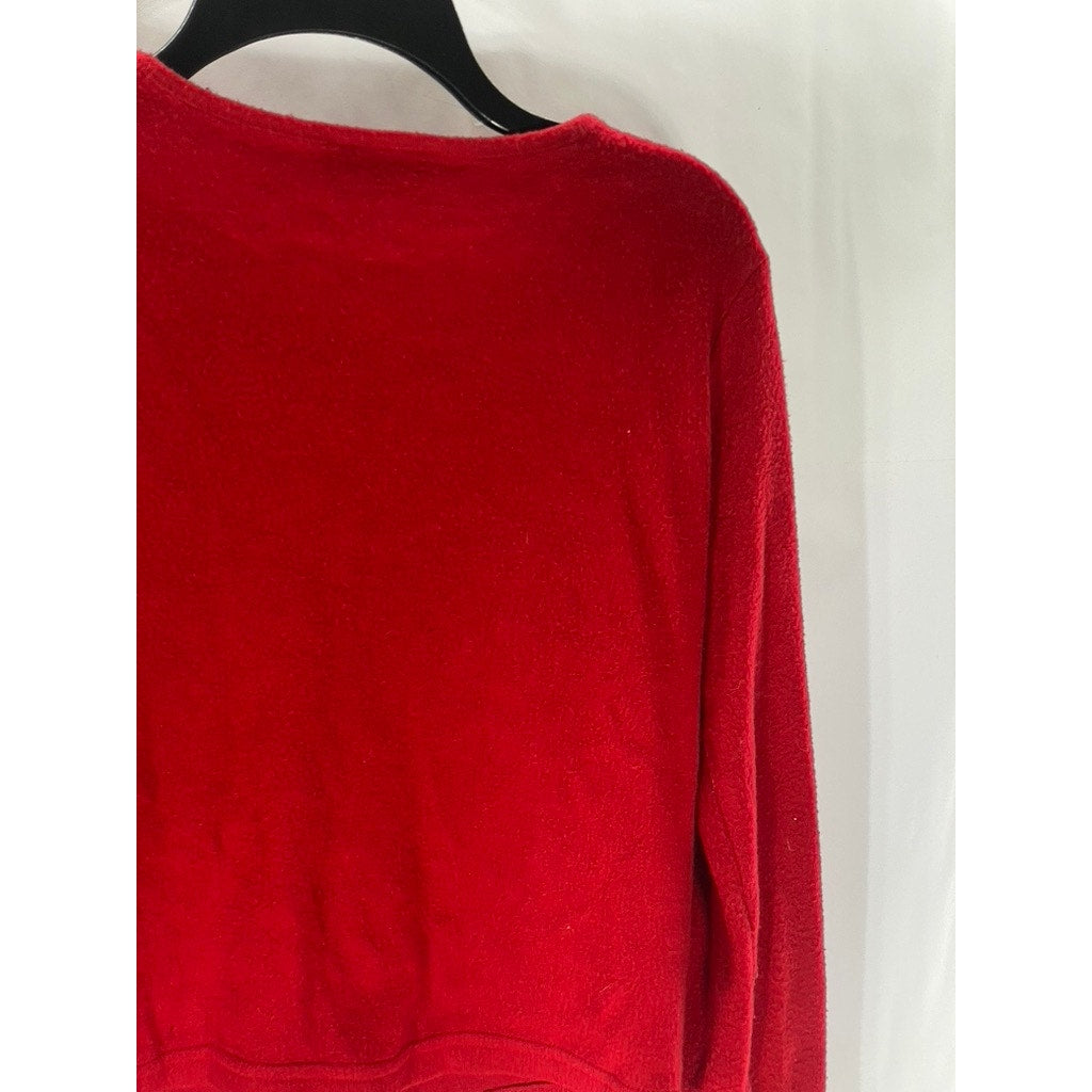 I.N. SAN FRANCISCO Juniors’ Red Knit Button-Up Long Sleeve Cardigan SZ S