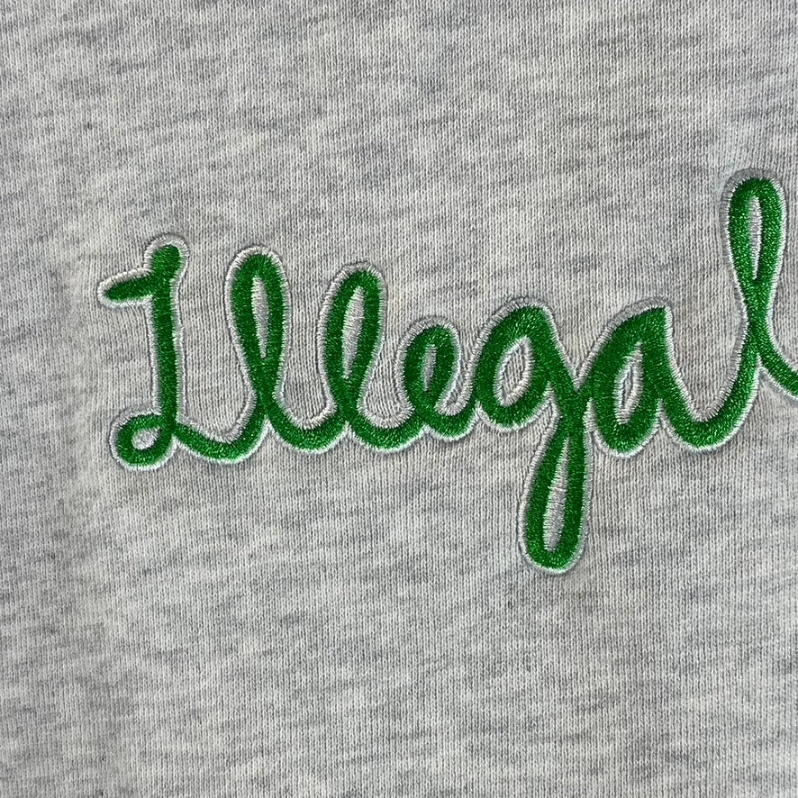 ILLEGAL CIVILIZATION Men's Grey Skateboard Crewneck Pullover Sweatshirt SZ XL