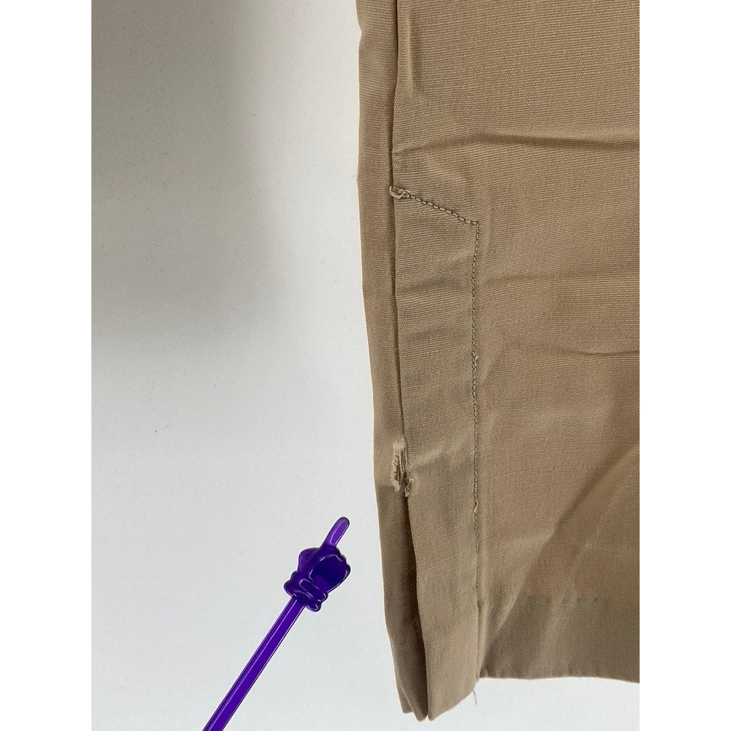 ZANEROBE Men's Tan Straight-Leg Wool-Blend Spilt Hem Pants SZ 32