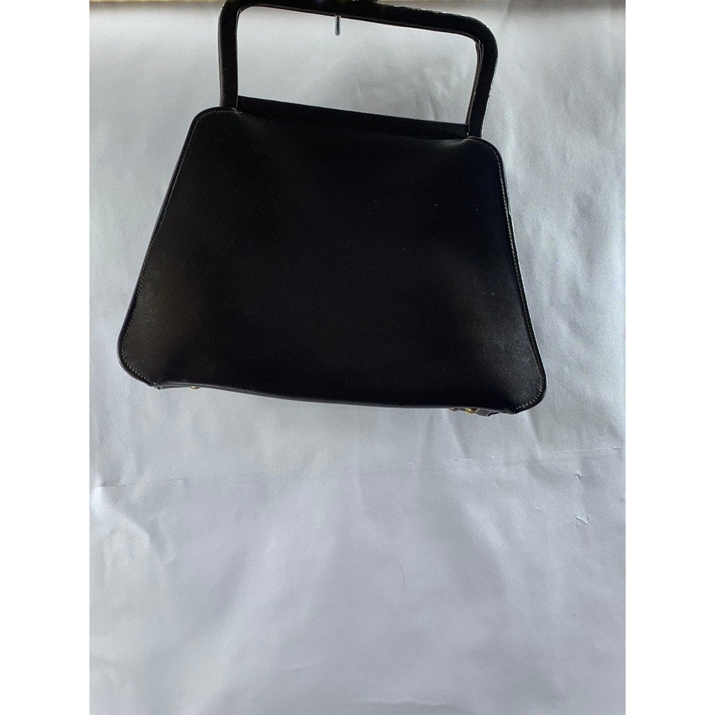 LOU TAYLOR MIAMI Women's Dark Brown Vintage 60's Faux Leather Handbag