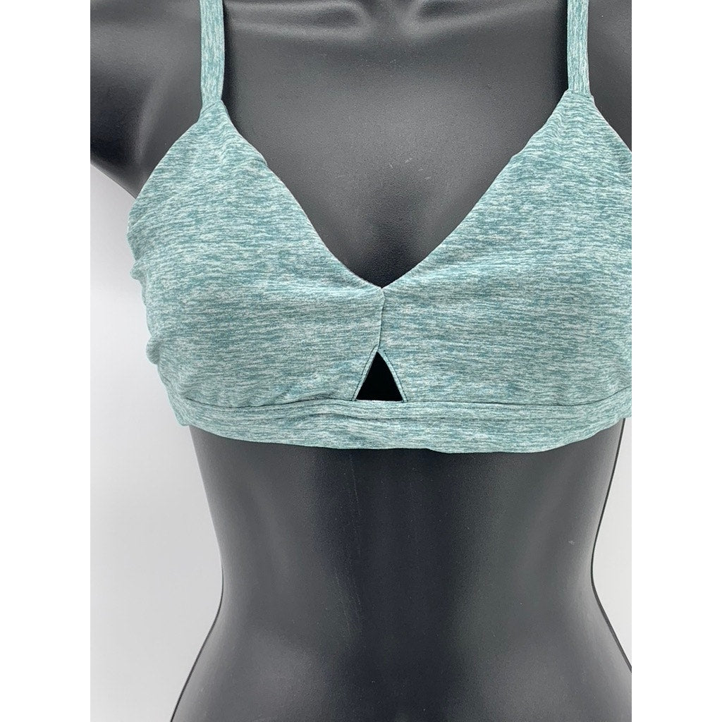 ALO YOGA Women's Heather Blue-Gray Lounge Bralette Bra SZ S
