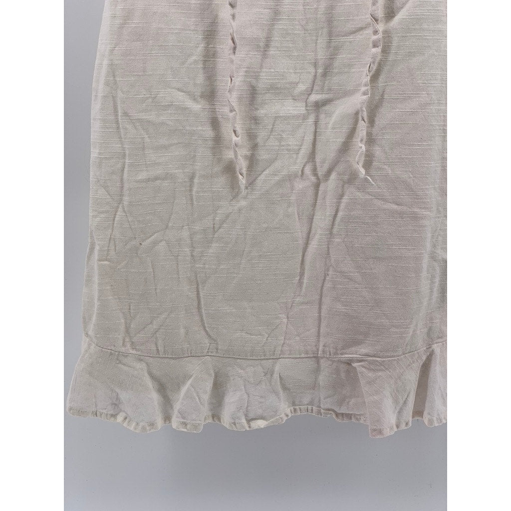 URBAN OUTFITTERS Women's Off-White Short Puff Sleeve A-Line Mini Dress SZ XS