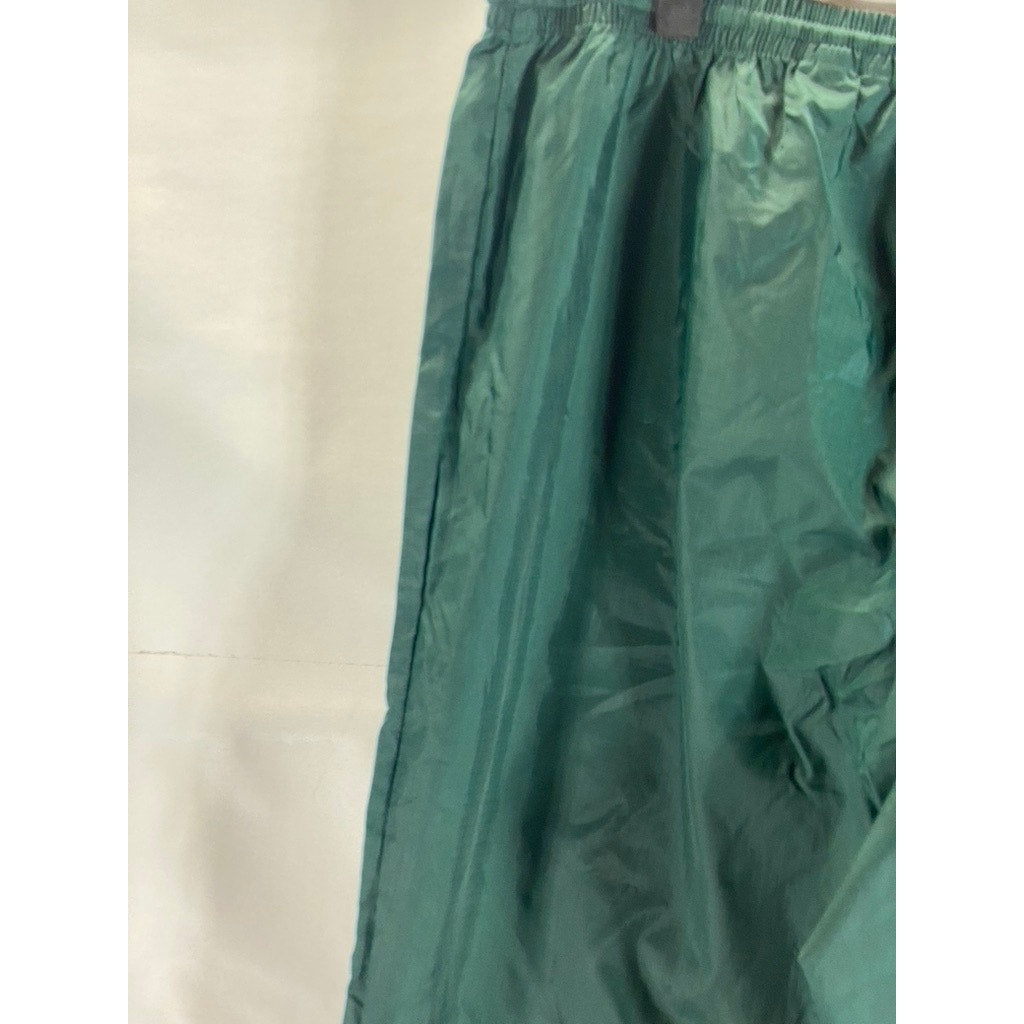 EDDIE BAUER Men's Green Vintage Ebtek Windbreaker Zipper-Hem Pant SZ XL
